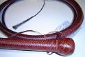 6ft Saddle Tan and Whiskey 24 plait pair of Custom Classic Australian Bullwhips with Box Pattern Knots B